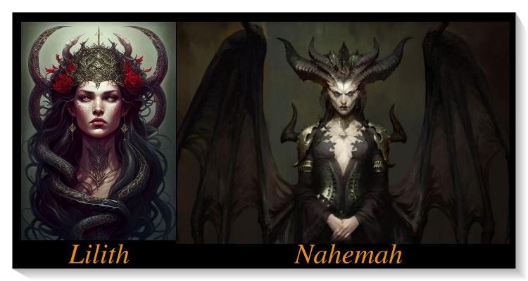 Lilith y nahemah magas negras